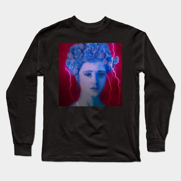 Lightning Long Sleeve T-Shirt by teenamarie23art